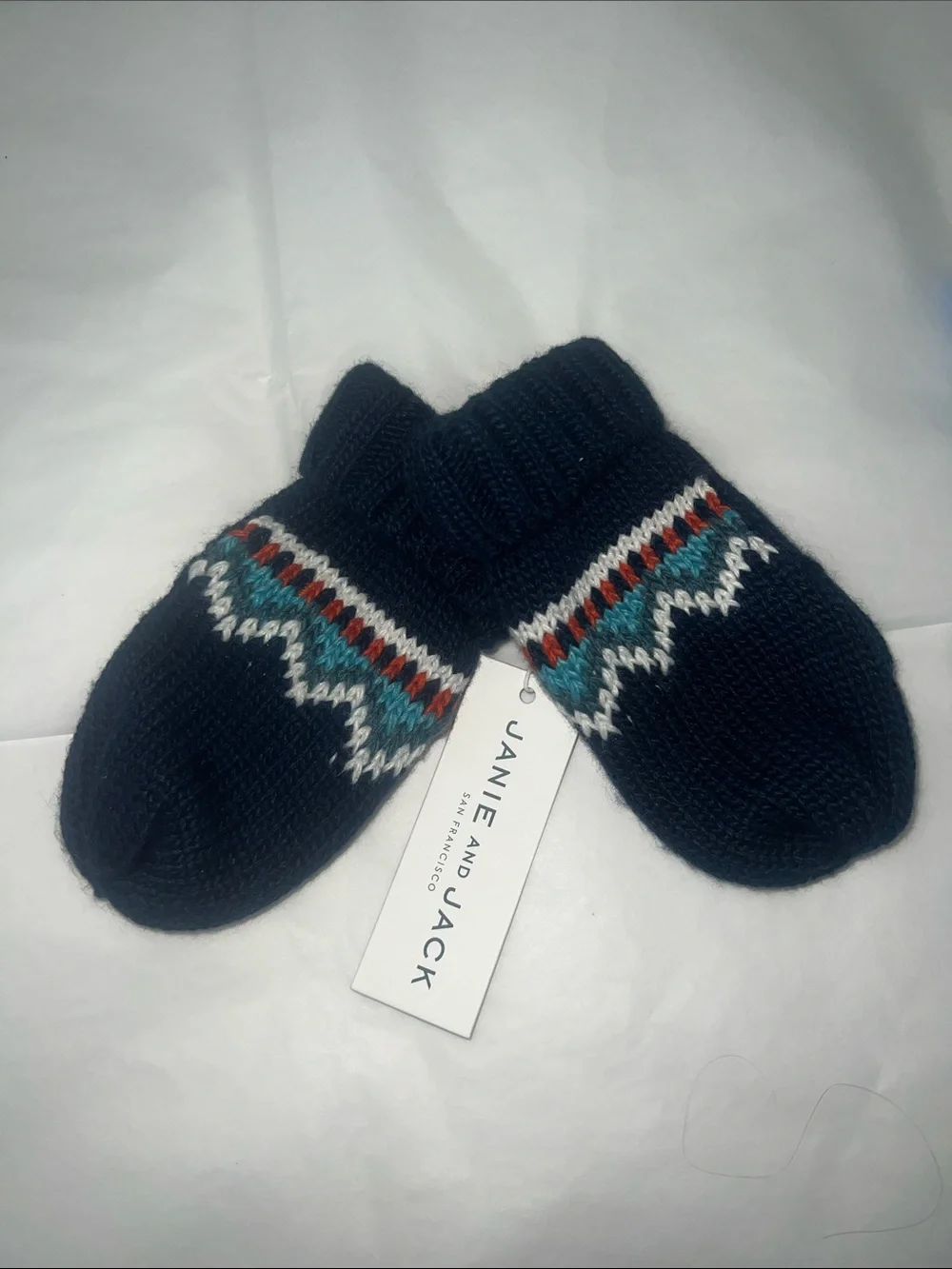 Janie and Jack Fair Isle Mittens, 6-12 Months- NWT -